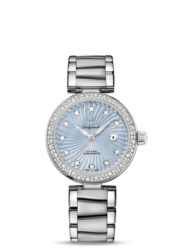 Omega LadyMatic Co-Axial 34 Stainless Steel / Diamond / Blue MOP / Bracelet